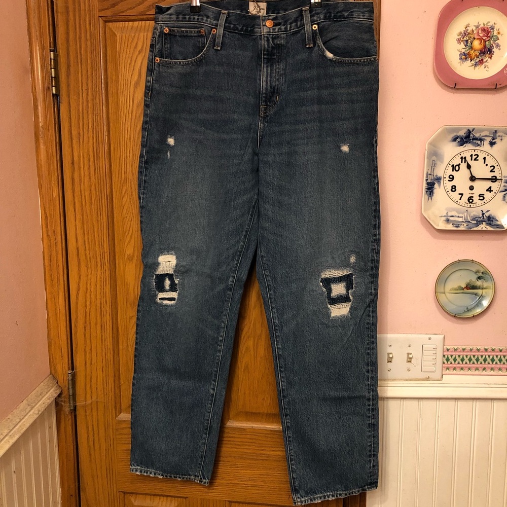 J Crew ripped jeans